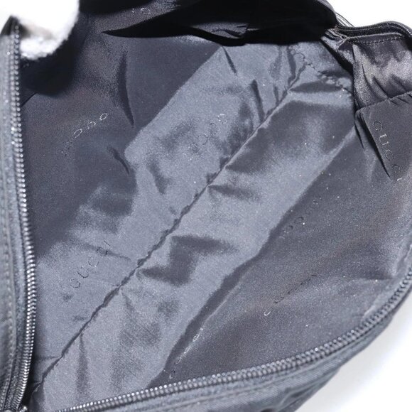 GUCCI Clutch Bag Nylon Leather Black Silver - Picture 12 of 15